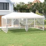 Cort pliabil pentru petreceri cu pereți lateral, alb, 3x6 m GartenMobel Dekor