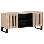 Dulap TV, alb, 105x34x46 cm, lemn masiv mango GartenMobel Dekor