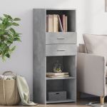 Dulap înalt, gri beton, 45x42,5x124 cm, lemn prelucrat GartenMobel Dekor