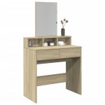 Masă de toaletă cu oglindă, stejar sonoma, 80x41x144,5 cm GartenMobel Dekor