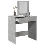 Masă de toaletă cu oglindă, gri beton, 73x46,5x120 cm GartenMobel Dekor