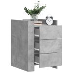 Noptieră, gri beton, 45x50x65 cm, lemn prelucrat GartenMobel Dekor