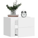 Noptiere de perete, 2 buc., alb, 45x30x35 cm GartenMobel Dekor