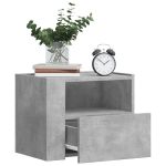 Noptiere de perete, 2 buc., gri beton, 45x30x35 cm GartenMobel Dekor