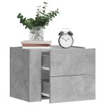 Noptiere de perete, 2 buc., gri beton, 45x30x35 cm GartenMobel Dekor