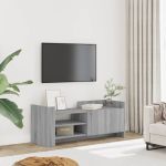 Comodă TV, gri sonoma, 100x35x40 cm, lemn prelucrat GartenMobel Dekor