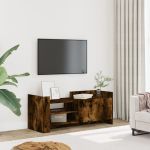 Comodă TV, stejar fumuriu, 100x35x40 cm, lemn prelucrat GartenMobel Dekor