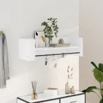 Raft de perete, alb, 100x35x30,5 cm, lemn prelucrat GartenMobel Dekor