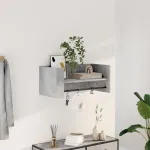 Raft de perete, gri beton, 70,5x35x30,5 cm, lemn prelucrat GartenMobel Dekor