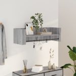 Raft de perete, gri sonoma, 100x35x30,5 cm, lemn prelucrat GartenMobel Dekor