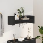 Raft de perete, negru, 100x35x30,5 cm, lemn prelucrat GartenMobel Dekor