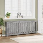 Mască pentru calorifer gri beton 205x21,5x83,5cm lemn prelucrat GartenMobel Dekor