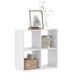 Bibliotecă, albă, 68,5x32x68,5 cm, lemn prelucrat GartenMobel Dekor