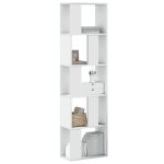 Bibliotecă cu 5 niveluri, alb 45x23,5x162,5 cm lemn prelucrat GartenMobel Dekor