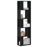 Bibliotecă cu 5 niveluri negru 45x23,5x162,5 cm lemn prelucrat GartenMobel Dekor
