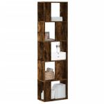 Bibliotecă cu 5 niveluri stejar fumuriu 45x23,5x162,5 cm lemn GartenMobel Dekor