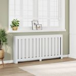 Mască pentru calorifer, alb, 175x20x82 cm, lemn prelucrat GartenMobel Dekor