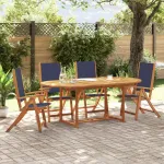Set mobilier de grădină, 5 piese, lemn masiv acacia/textilenă GartenMobel Dekor