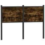 Tăblie de pat, stejar fumuriu, 120 cm, lemn prelucrat și oțel GartenMobel Dekor