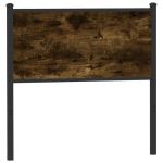 Tăblie de pat, stejar fumuriu, 75 cm, lemn prelucrat și oțel GartenMobel Dekor