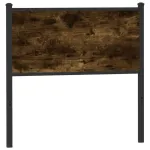 Tăblie de pat, stejar fumuriu, 90 cm, lemn prelucrat și oțel GartenMobel Dekor