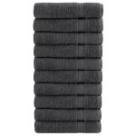 Prosoape de baie 10 buc antracit 100x150 cm 600 gsm 100% bumbac GartenMobel Dekor