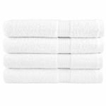 Prosoape de saună premium 4 buc alb 80x200cm 600gsm 100% bumbac GartenMobel Dekor