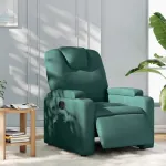 Fotoliu rabatabil electric, verde închis, material textil GartenMobel Dekor