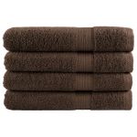 Prosoape premium 4 buc maro 100x200cm 600gsm 100% bumbac GartenMobel Dekor