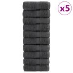 Prosoape premium 50 buc Antracit 30x30cm 600gsm 100% bumbac GartenMobel Dekor