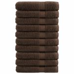 Prosoape saună premium 10 buc maro 80x200cm 600gsm 100% bumbac GartenMobel Dekor