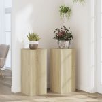 Suporturi de plante, 2 buc., stejar sonoma, 30x30x70 cm GartenMobel Dekor