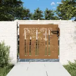 Poartă pentru grădină, 85x100 cm, oțel corten, model bambus GartenMobel Dekor