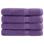 Prosoape premium 4 buc. violet 100x200 cm 600 gsm 100% bumbac GartenMobel Dekor