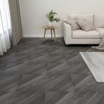 Plăci pardoseală autoadezive 55 buc. gri PVC dungi 5,11 m² GartenMobel Dekor