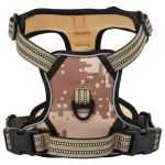 Ham pentru câini cu plumb și guler, reglabil, camuflaj maro, L GartenMobel Dekor