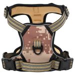 Ham pentru câini cu plumb și guler, reglabil, camuflaj maro, XL GartenMobel Dekor