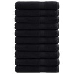 Prosoape premium 10 buc. negru 100x200 cm 600 gsm 100% bumbac GartenMobel Dekor