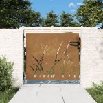 Poartă pentru grădină, 85x100 cm, oțel corten, model iarbă GartenMobel Dekor