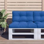 Perne de paleți, 2 buc., albastru regal, material textil GartenMobel Dekor