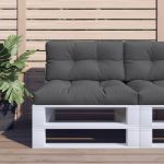 Perne de paleți, 2 buc., antracit, material textil GartenMobel Dekor