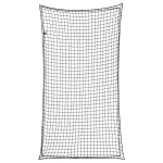 Plasă de remorcă cu funie elastică, negru, 3x1,65 m, PP GartenMobel Dekor