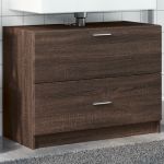 Dulap de chiuvetă, stejar maro, 78x37x59 cm, lemn prelucrat GartenMobel Dekor