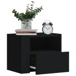 Noptiere de perete, 2 buc., negru, 45x30x35 cm GartenMobel Dekor