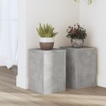 Suport de plante, 2 buc., gri beton, 20x20x30 cm lemn prelucrat GartenMobel Dekor