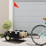 Remorcă de bicicletă, negru, textil oxford și fier GartenMobel Dekor