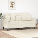 Canapea cu 2 locuri, crem, 140 cm, catifea GartenMobel Dekor