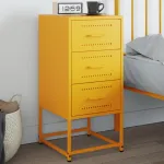 Noptieră, galben muștar, 36x39x78 cm, oțel GartenMobel Dekor