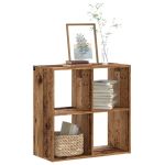 Bibliotecă, lemn vechi, 68,5x32x68,5 cm, lemn prelucrat GartenMobel Dekor