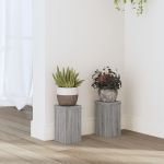 Suporturi de plante 2 buc. gri sonoma 10x10x18cm lemn prelucrat GartenMobel Dekor